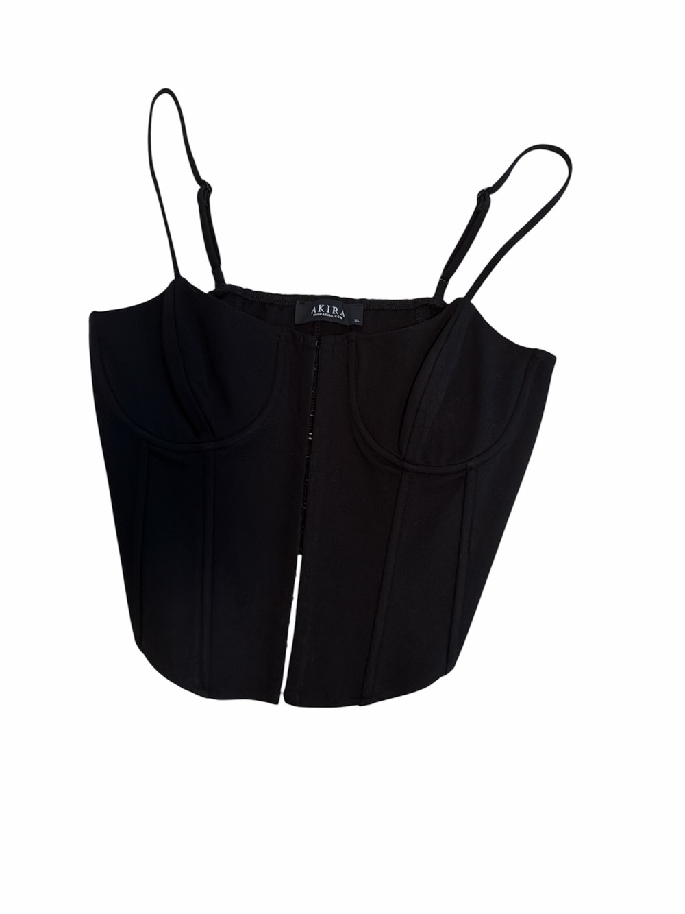 AKIRA Black Structured Bustier Camisole with Adjustable Straps